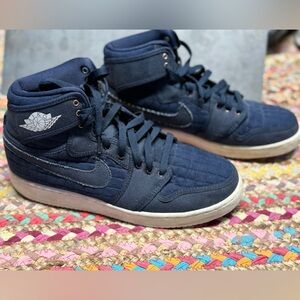 AJKO High OG Canvas ‘Obsidian’ size 10.5M. Air Jordan 1 KO (1985).